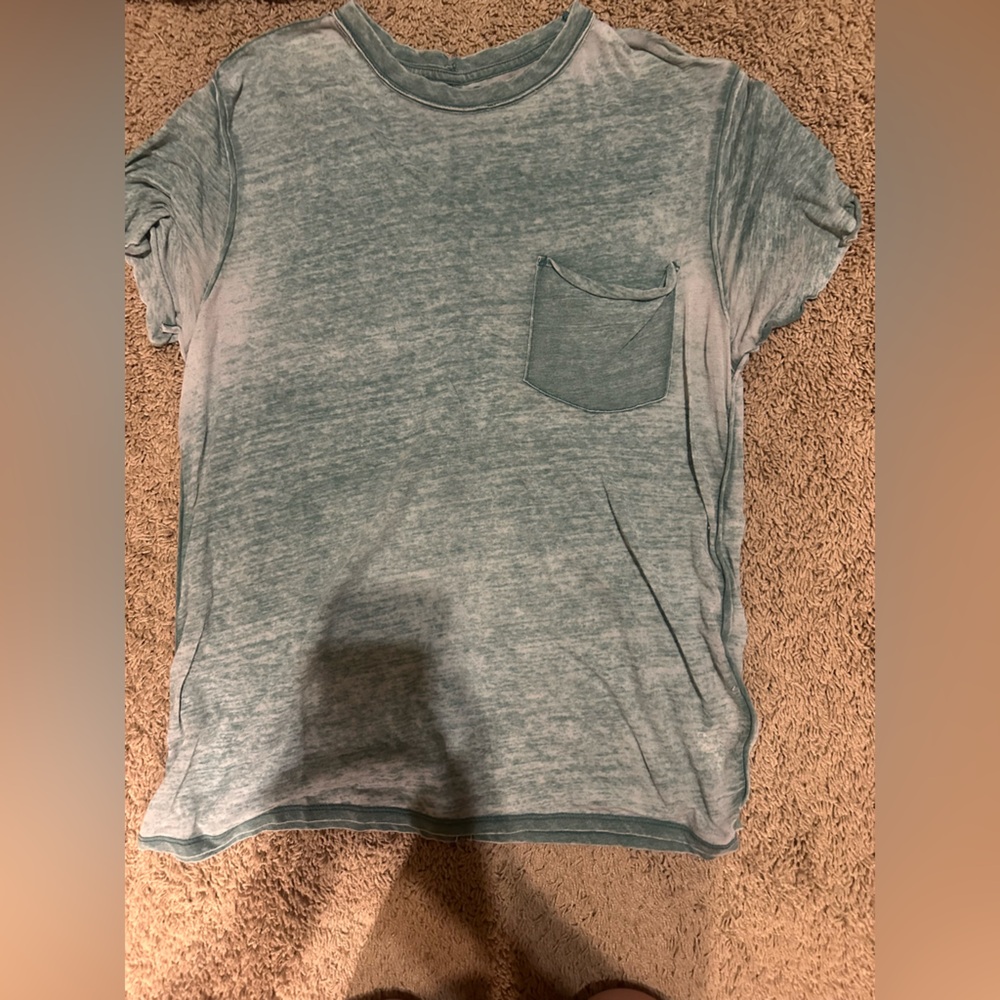 We The Free Light Blue V-Neck Tee